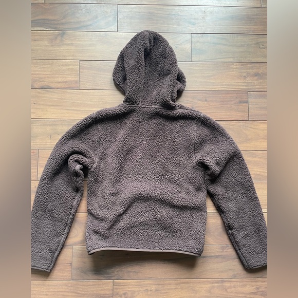 Aritzia TNA Teddy Sherpa Zip Up Jacket With Hood Size S - Picture 8 of 9